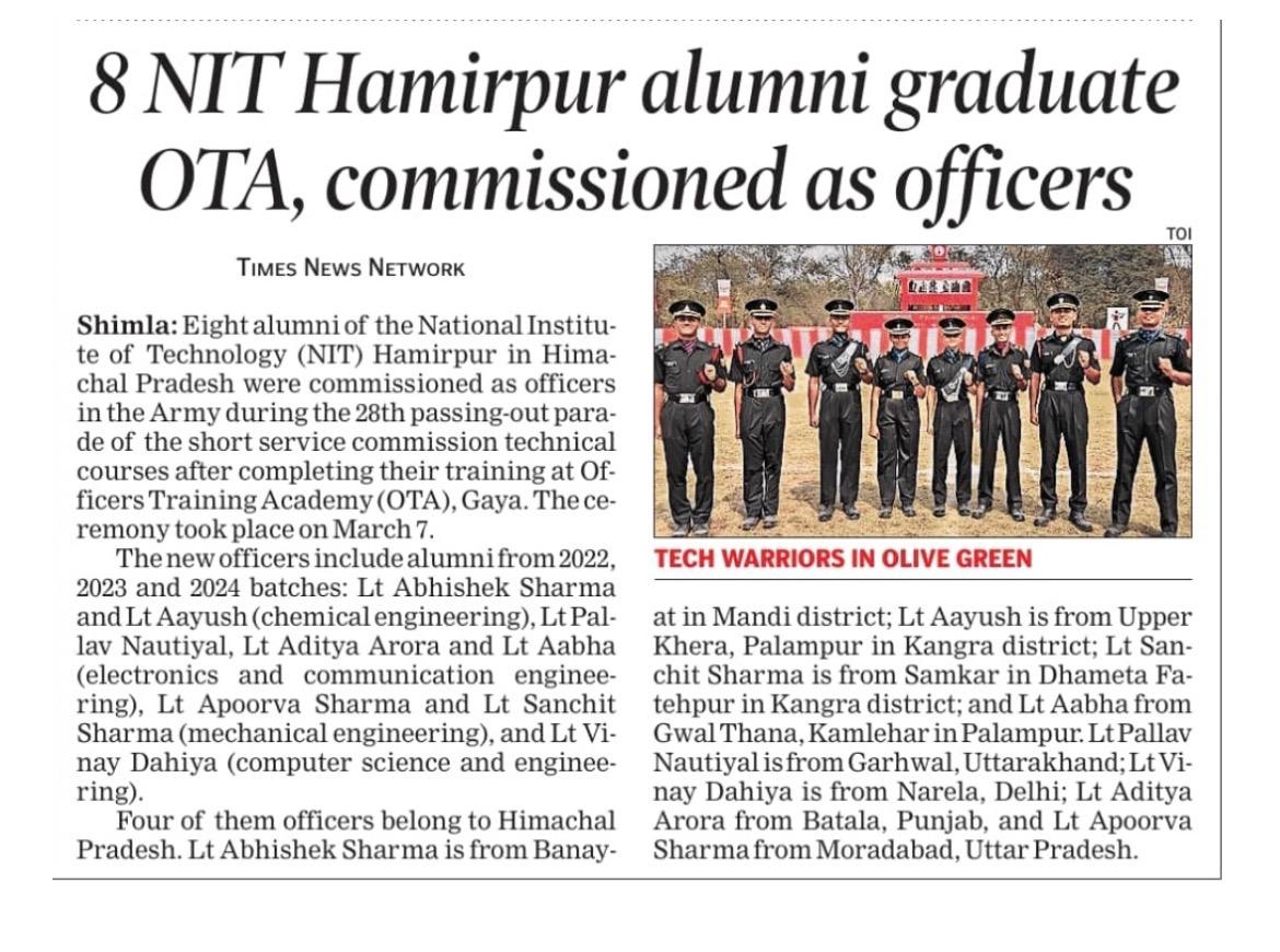 NITH Featured in National Media
